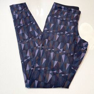 Lululemon Women's Geometric Pattern Leggings Purple Multicolor size 6.